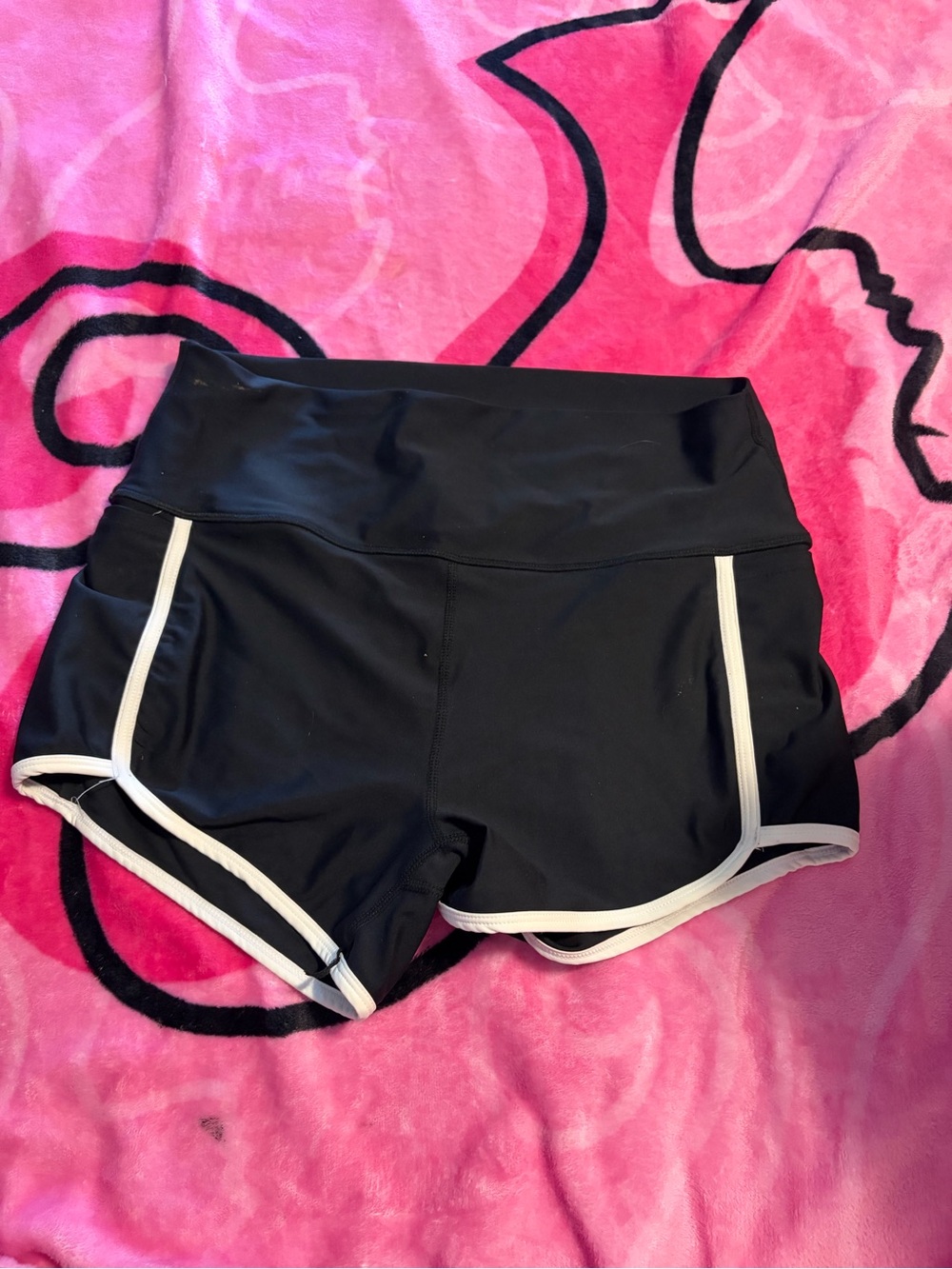 Forever 21 Black Athletic Shorts with White Trim